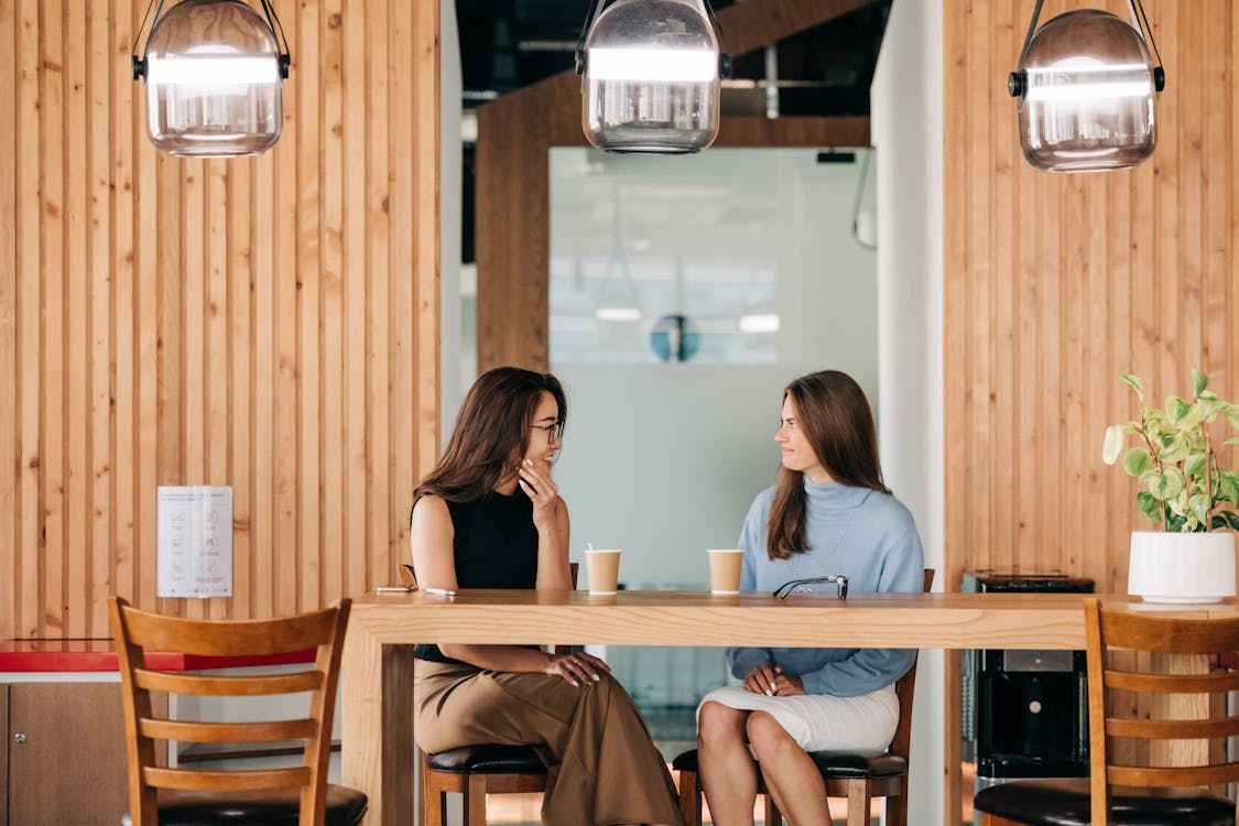Introvert-friendly networking during a quiet one-on-one coffee chat
